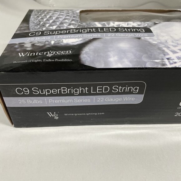 C9 LED String Lights Christmas Indoor Outdoor Home Holiday Decor 25 Bulbs NEW - Picture 3 of 6